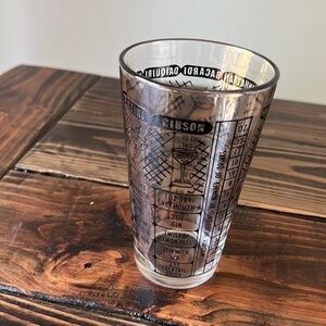 Vintage Federal Glass Dining Cocktail Mixing Glass - Black Drink Recipes